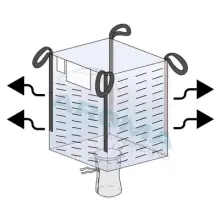 Big Bag 90x90x120 AERISIT Gura DESCHISA si Descarcare TUB